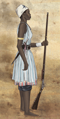 Kriegerin aus Dahomey